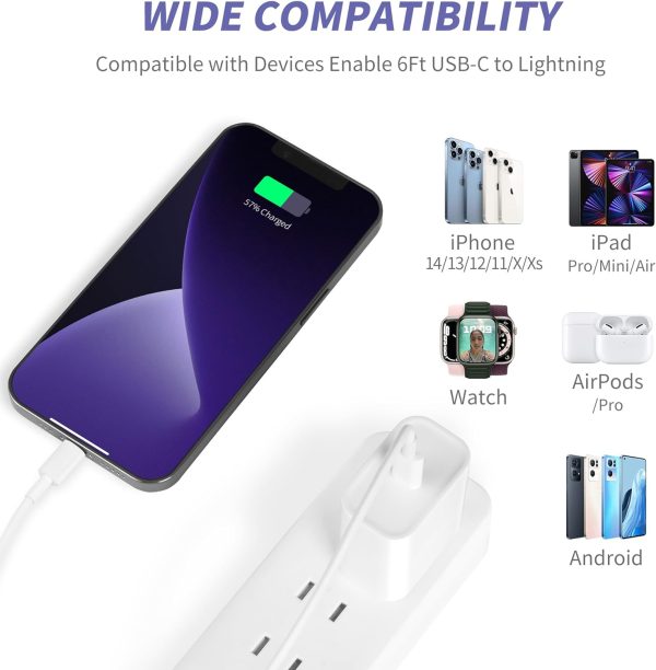MAILESI for iPhone Charger Fast Charging,[MFi Certified] 2Pack 20W Type C Fast Charger Block with 6FT USB C Charger Cable Compatible for iPhone 14/13/12/11 Pro Max/11/Xs Max/XR/X,iPad,AirPods Pro - Image 6